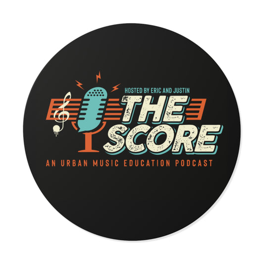 The Score Podcast Round Vinyl Stickers