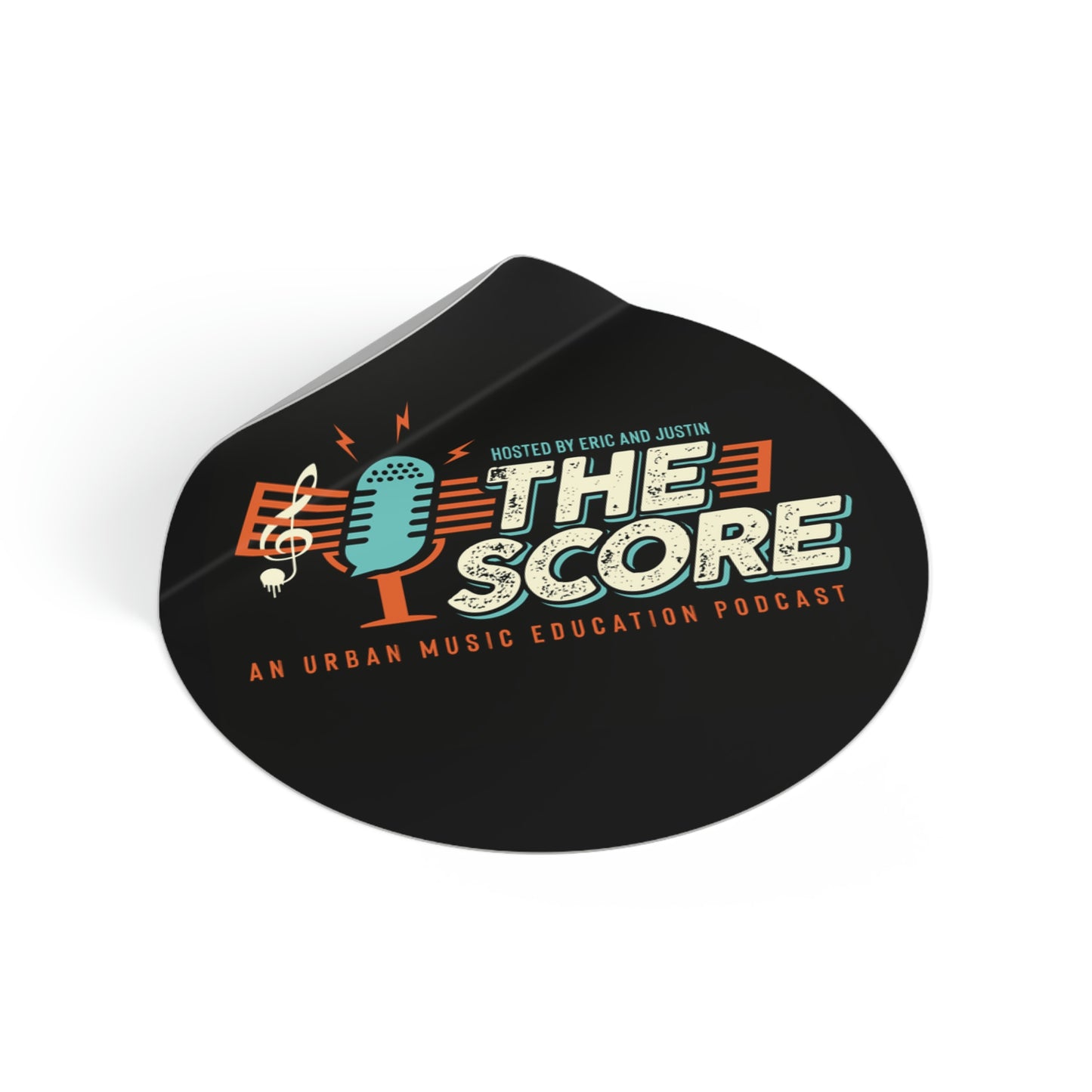 The Score Podcast Round Vinyl Stickers